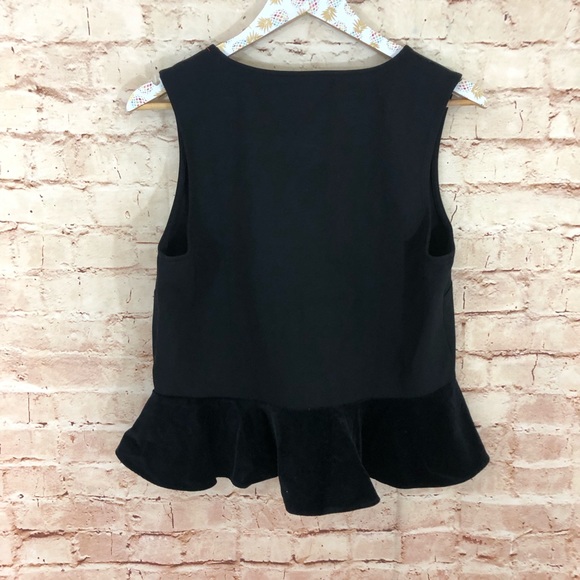 NWT J. Crew Velvet Peplum Blouse Top - Picture 4 of 6